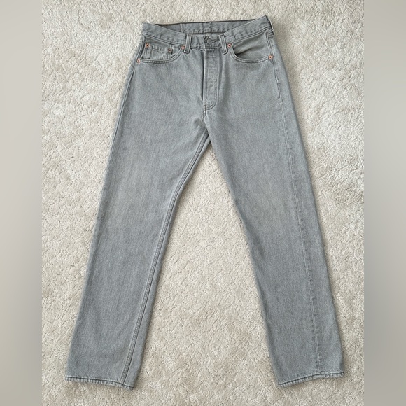 Vintage 90’s Levi’s 501 Button Fly USA Made Straight 32x32 🔥 Light Gray - Picture 13 of 15